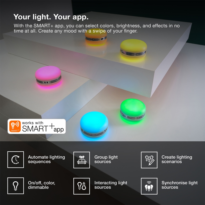 Osram - dimmbarer RGB-LED-Lautsprecher SMART+ MACARON LED/1,75W/3,7V 450 mAh grün