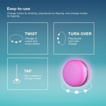 Osram - LED RGB dimmbarer Lautsprecher SMART+ MACARON LED/1,75W/3,7V 450 mAh rosa