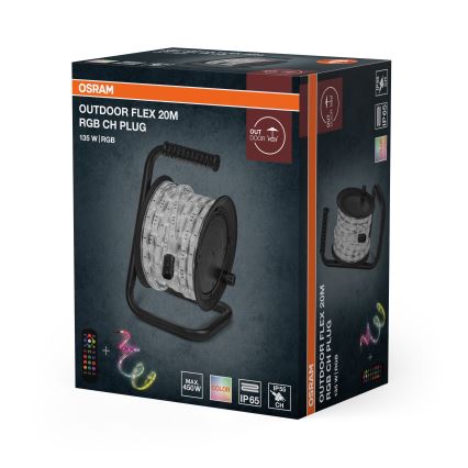 Osram - Ruban LED RGB dimmable pour extérieur FLEX 20m LED/135W/230V IP65 + télécommande