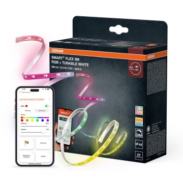 Osram - LED RGB+TW dimmbarer Außen-LED-Streifen SMART+ FLEX 3m LED/12,5W/230V 2700-6500K IP44 Wi-Fi