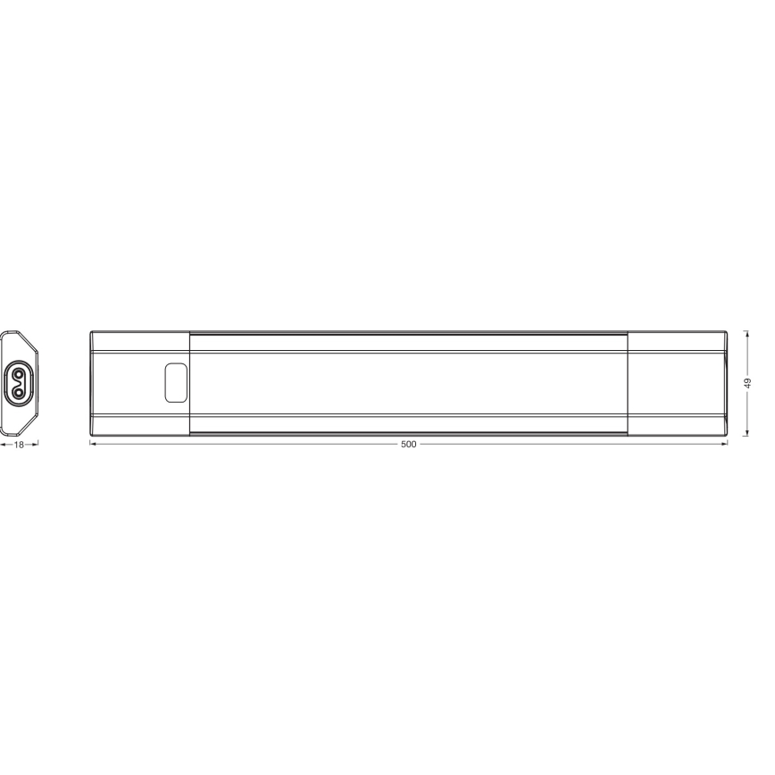 Osram - LED RGBW dimmbare Unterbauleuchte mit Bewegungsmelder LINEAR EDGE LED/8W/230V 50 cm schwarz + Fernbedienung