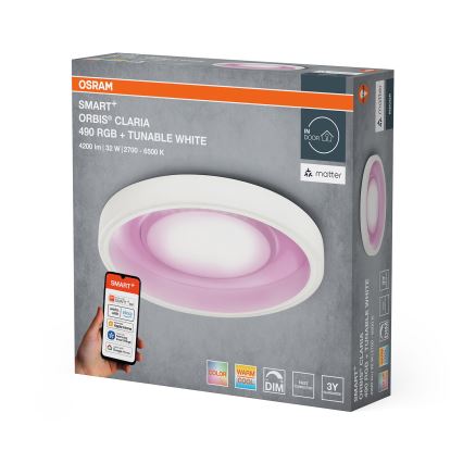 Osram - Dimmbare LED RGBW-Deckenleuchte SMART+ CLARIA LED/32W/230V Ø 49 cm 2700-6500K Wi-Fi