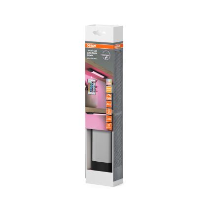 Osram - LED RGBW dimmbare Unterbauleuchte mit Bewegungsmelder LINEAR EDGE LED/4W/230V 30 cm schwarz + Fernbedienung