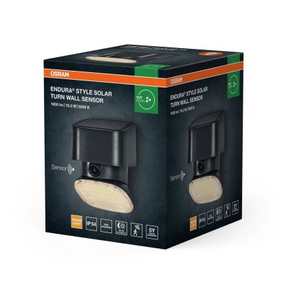 Osram - LED-Solar-Wandleuchte mit Sensor ENDURA STYLE LED/10,3W/4,2V 2000 mAh IP54 Anthrazit