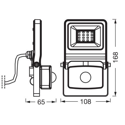Osram - LED-Strahler mit Sensor ENDURA LED/10W/230V 3000K IP44