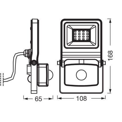 Osram - LED-Strahler mit Sensor ENDURA LED/10W/230V 4000K IP44