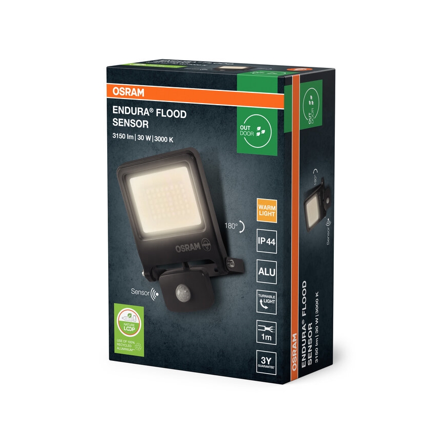 Osram - LED-Strahler mit Sensor ENDURA LED/30W/230V 3000K IP44