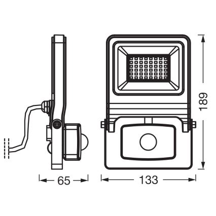 Osram - LED-Strahler mit Sensor ENDURA LED/30W/230V 3000K IP44