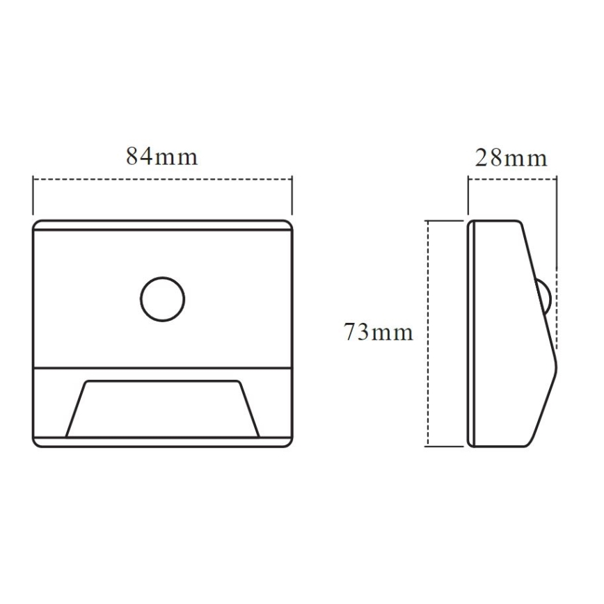Osram - LED Treppenleuchte mit Sensor NIGHTLUX LED/0,25W/3xAAA IP54 silber