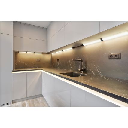 Osram - Dimmbare LED-Unterbauleuchte mit Bewegungsmelder LINEAR ANGLE LED/5W/230V 3000/4000/6500K 35 cm schwarz