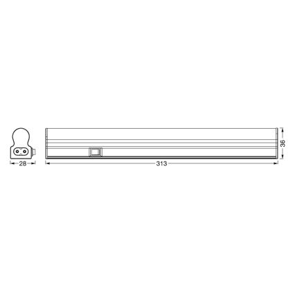 Osram - LED-Unterbauleuchte mit Bewegungsmelder BATTEN LED/4W/230V 3000K 32 cm weiß