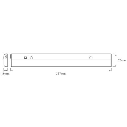 Osram - LED-Unterbauleuchte mit Sensor FLAT LED/12W/230V 4000K