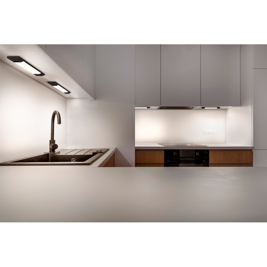 Osram - LINEAR EDGE LED Unterbauleuchte, dimmbar, mit Bewegungsmelder, 4W/230V, 3000/4000/6500K, 30 cm, schwarz
