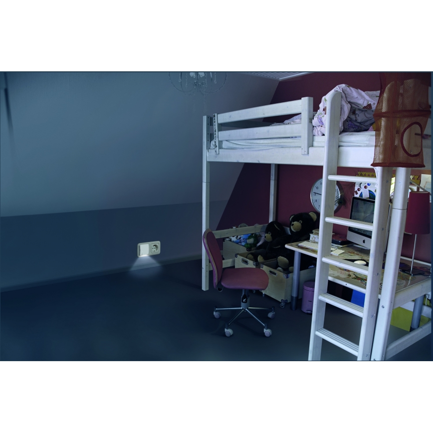 Osram - Luce notturna LED con sensore crepuscolare LUNETTA LED/0,3W/230V bianco
