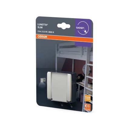 Osram - Luce notturna LED con sensore crepuscolare LUNETTA LED/0,3W/230V bianco