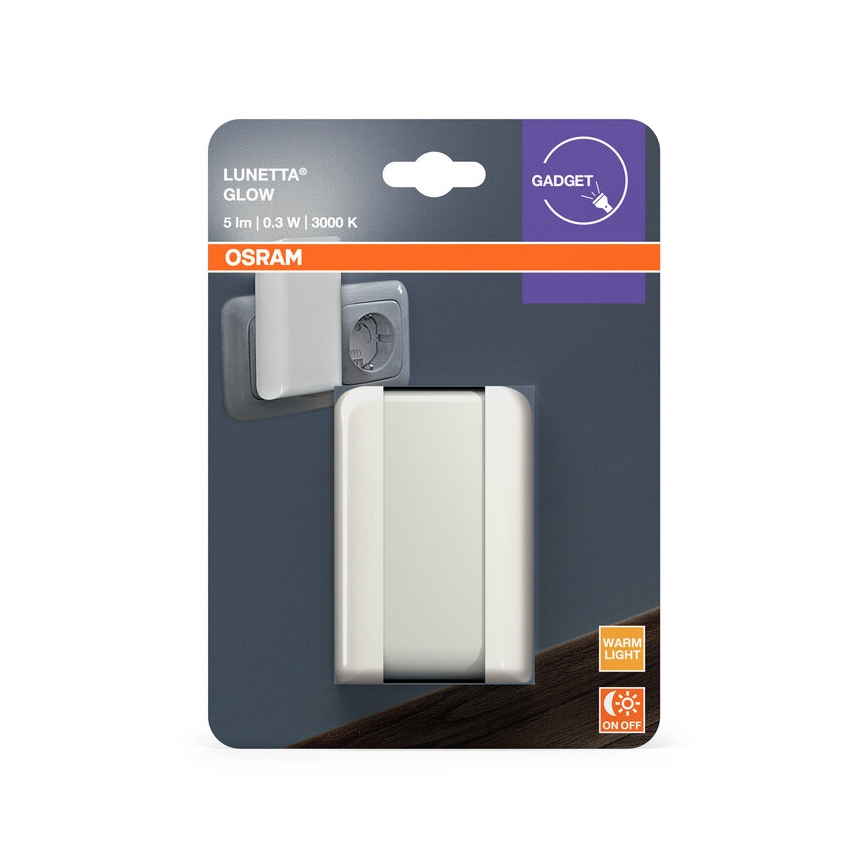 Osram - Luce notturna LED con sensore crepuscolare LUNETTA LED/0,3W/230V