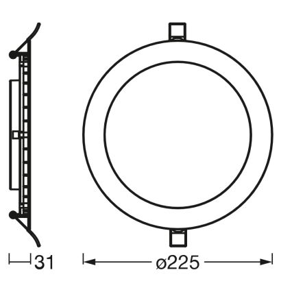 Osram - Luminaire encastré SLIM LED/22W/230V 6500K