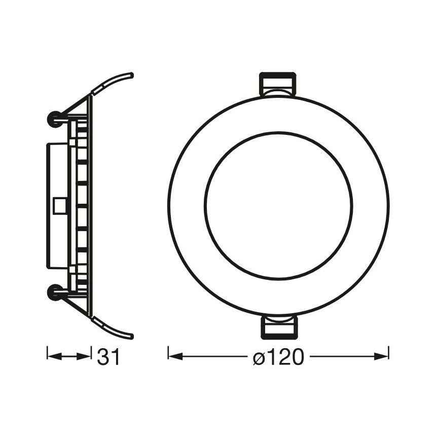 Osram - Luminaire encastré SLIM LED 8 W / 230 V / 6500 K Ø 12 cm