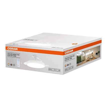 Osram - Luminaire LED à intensité variable avec ventilateur WING LED/36W/230V 3000/4000/6000K + télécommande