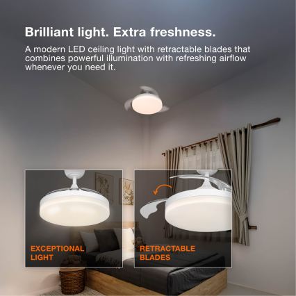 Osram - Plafonnier LED dimmable avec ventilateur LEVECHE LED/36W/230V 3000/4000/6500K + télécommande