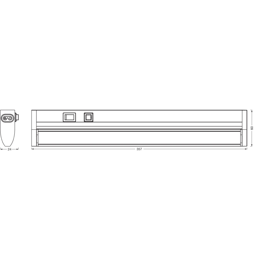 Osram - Luminaire LED à intensité variable sous-meuble LINEAR TURN LED/6W/230V 3000/4000/6500K 35 cm noir