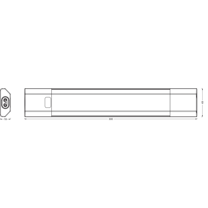 Osram - Luminaire LED sous-meuble dimmable avec détecteur de mouvement LINEAR EDGE LED/4W/230V 3000/4000/6500K 30 cm blanc