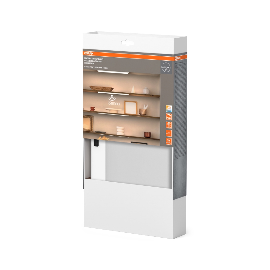 Osram - Luminaire sous-meuble LED dimmable avec détecteur de mouvement UNDERCABINET LED/7,5W/230V 3000/4000/6500K 20x30 cm blanc