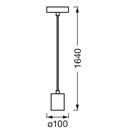 Osram - Netzkabel PENDULUM ROUND 1xE27/15W/230V glänzender Chrom