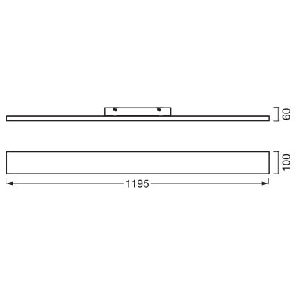 Osram - Panneau LED en saillie PLANON LED/30W/230V 3000K 10x120 cm blanc
