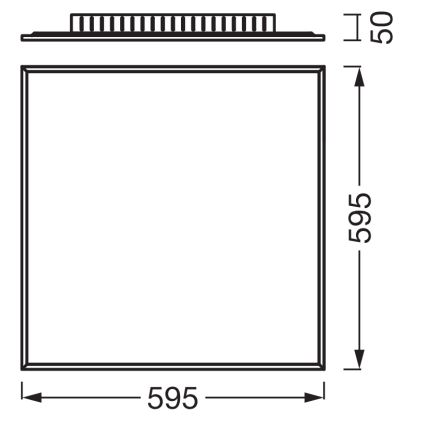 Osram - Pannello LED a montaggio superficiale PLANON LED/40W/230V 59,5x59,5 cm bianco