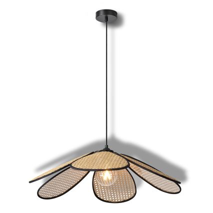 Osram - Pendelleuchte an Kabel DECOR RATTAN 1xE27/15W/230V Ø 69 cm beige/schwarz