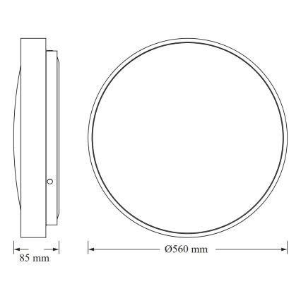 Osram - Plafoniera a LED CEILING LUXO LED/60W/230V Ø 56 cm dorata