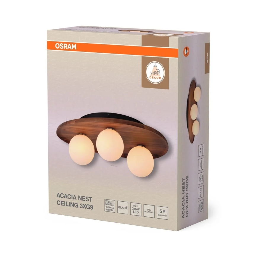 Osram - Plafoniera ACACIA NEST 3xG9/5W/230V acacia