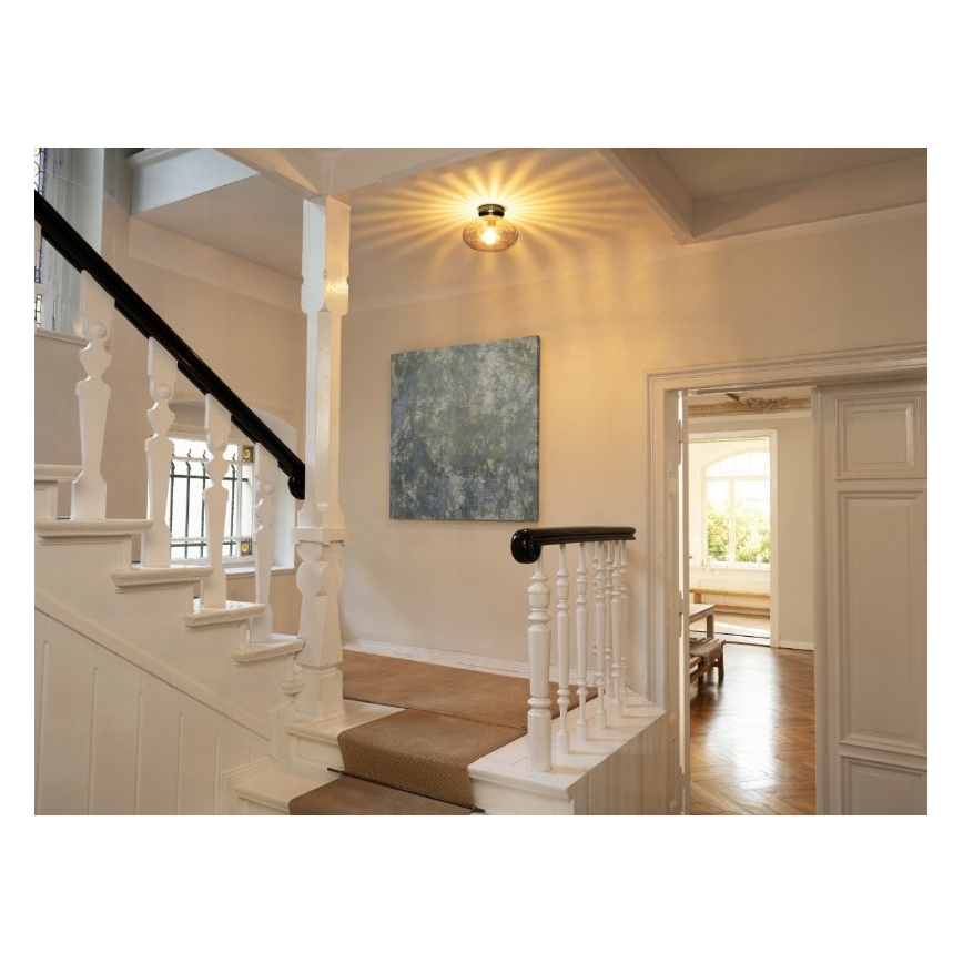 Osram - Plafoniera DECOR SMOKE 1xE27/12W/230V Ø 28 cm nero/grigio fumé