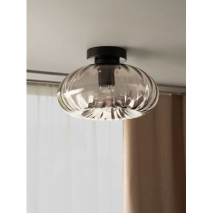 Osram - Plafoniera DECOR SMOKE 1xE27/12W/230V Ø 28 cm nero/grigio fumé