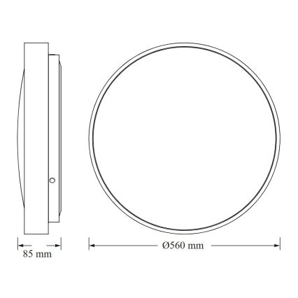 Osram - Plafoniera LED CEILING LUXO LED/60W/230V Ø 56 cm bianca