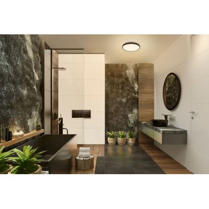 Osram - Plafoniera da soffitto per bagno DISC LED/18W/230V 3000/4000K Ø 30 cm IP44 nero