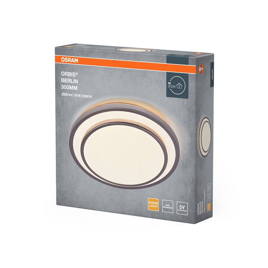 Osram - Plafoniera LED ORBIS BERLIN LED/16W/230V Ø 29,3 cm, argento