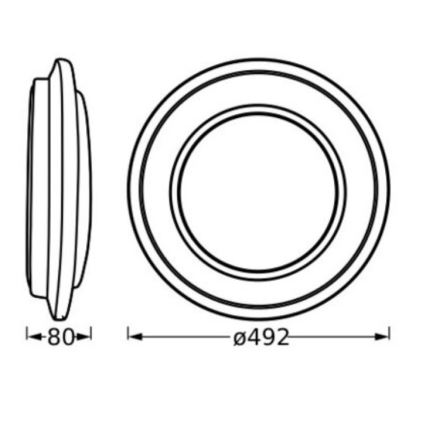 Osram - Plafoniera LED ORBIS BERLIN LED/36W/230V diam. 49,2 cm argento
