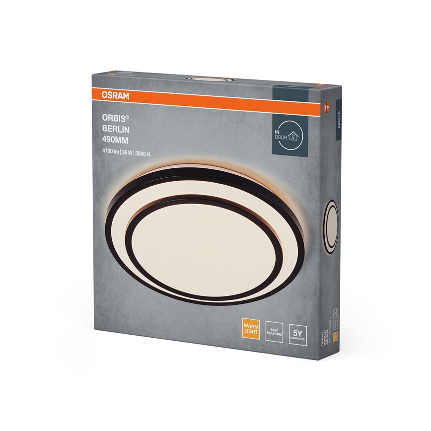Osram - Plafoniera LED ORBIS BERLIN LED/36W/230V Ø 49,2 cm nera