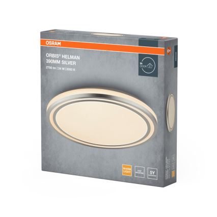 Osram - Plafoniera LED ORBIS HELMAN LED/24W/230V Ø 39 cm, argento