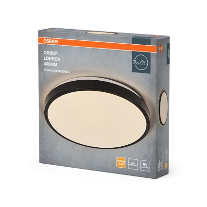 Osram - Plafoniera LED ORBIS LONDON LED/24W/230V Ø 39,5 cm nero