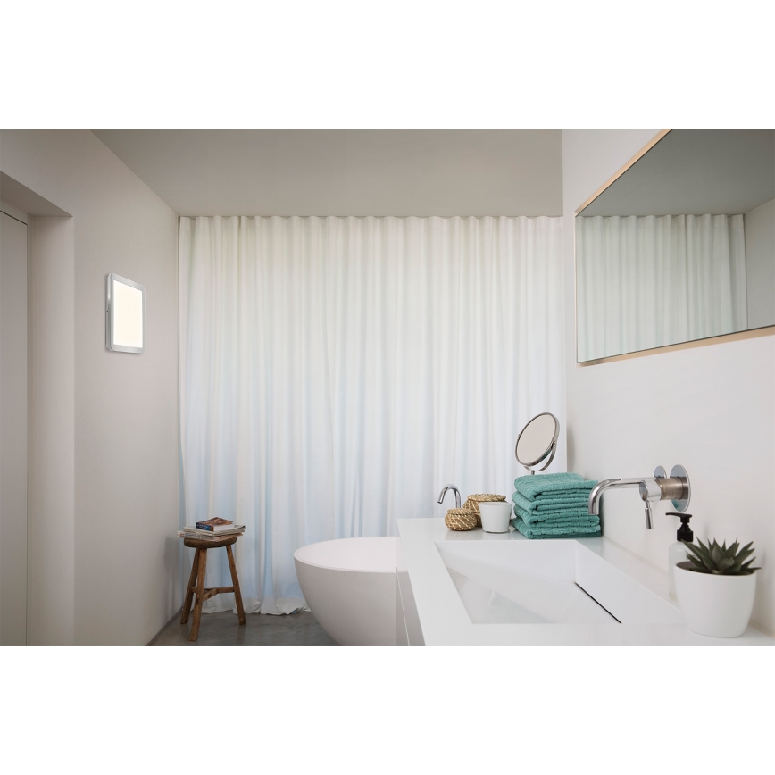 Osram - Plafoniera LED per bagno ORBIS DISC LED/22W/230V 3000/4000K 30x30 cm IP44 acciaio inox