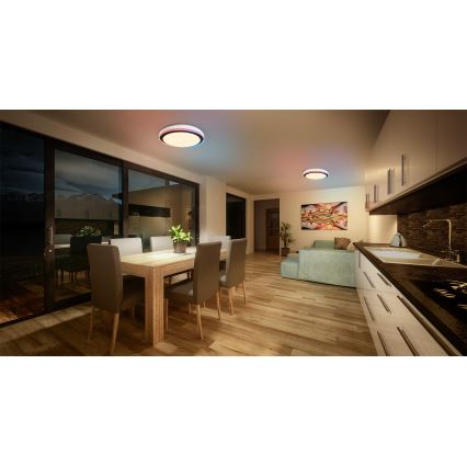 Osram - Lampada da soffitto dimmerabile LED RGBW SMART+ MAGIC LED/38W/230V Ø 49 cm nera 2700–6500K Wi‑Fi