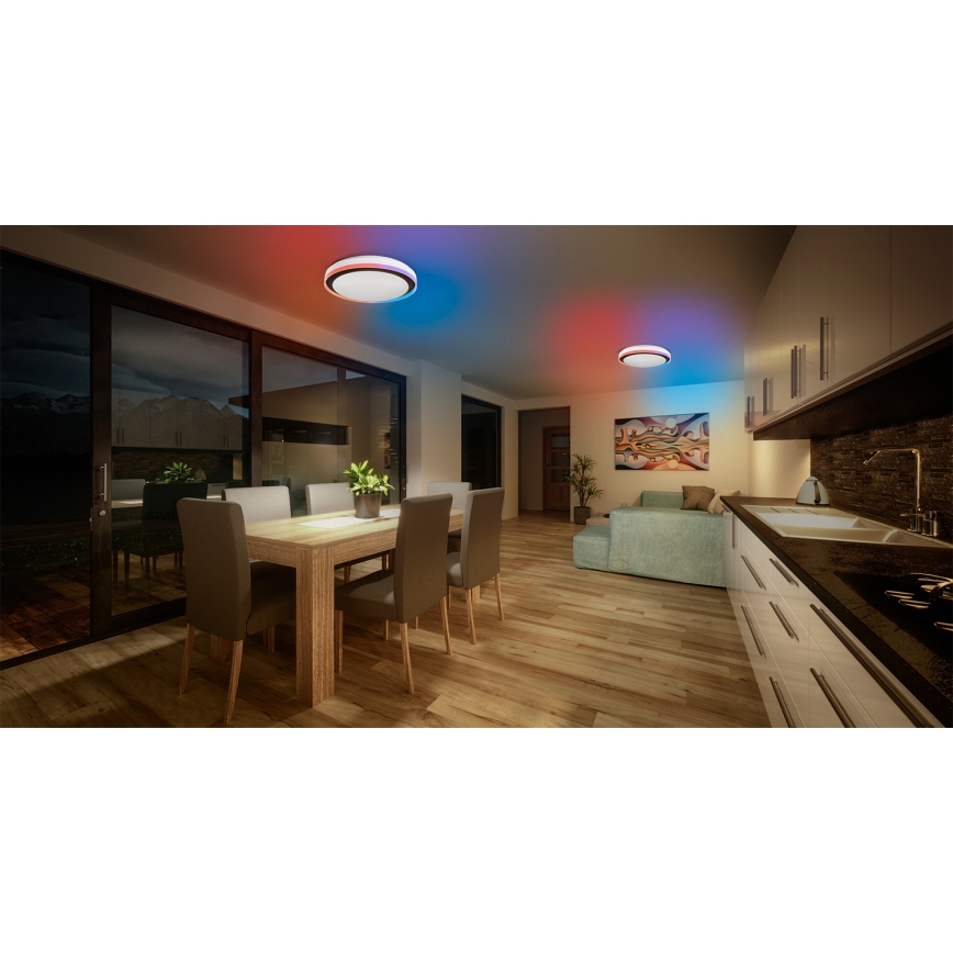 Osram - Lampada da soffitto dimmerabile LED RGBW SMART+ MAGIC LED/38W/230V Ø 49 cm nera 2700–6500K Wi‑Fi