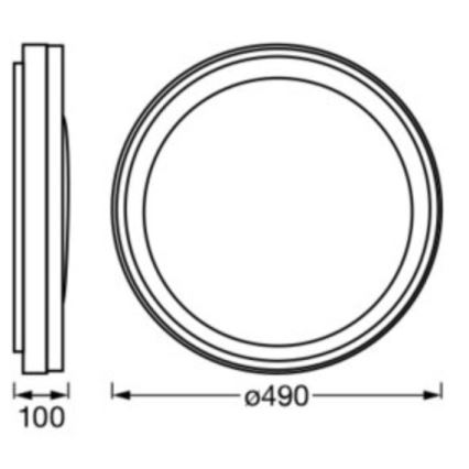 Osram - Lampada da soffitto dimmerabile LED RGBW SMART+ MAGIC LED/38W/230V Ø 49 cm nera 2700–6500K Wi‑Fi
