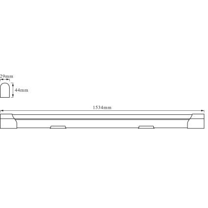 Osram - Plafoniera lineare LED collegabile BATTEN LED/24W/230V 153,4 cm