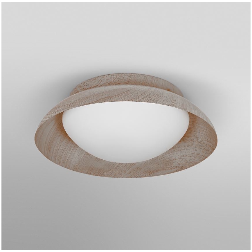 Osram - Plafoniera ORBIS MILAN 2xE27/10W/230V diam. 30,5 cm finitura effetto legno