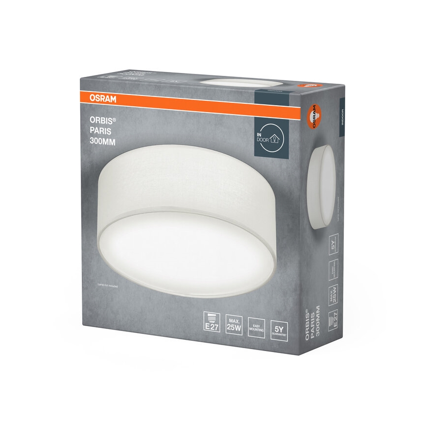 Osram - Plafoniera ORBIS PARIS 1xE27/25W/230V diam. 30 cm bianca