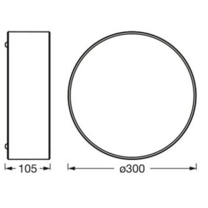 Osram - Plafoniera ORBIS PARIS 1xE27/25W/230V diam. 30 cm bianca